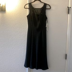 Evan Piccone Black Below Knee Length Dress with a touch of bling on Top, Size 10